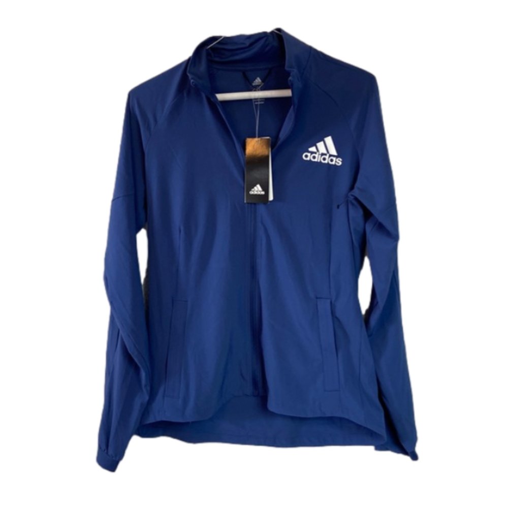 Adidas runner jacket blue size small NWT